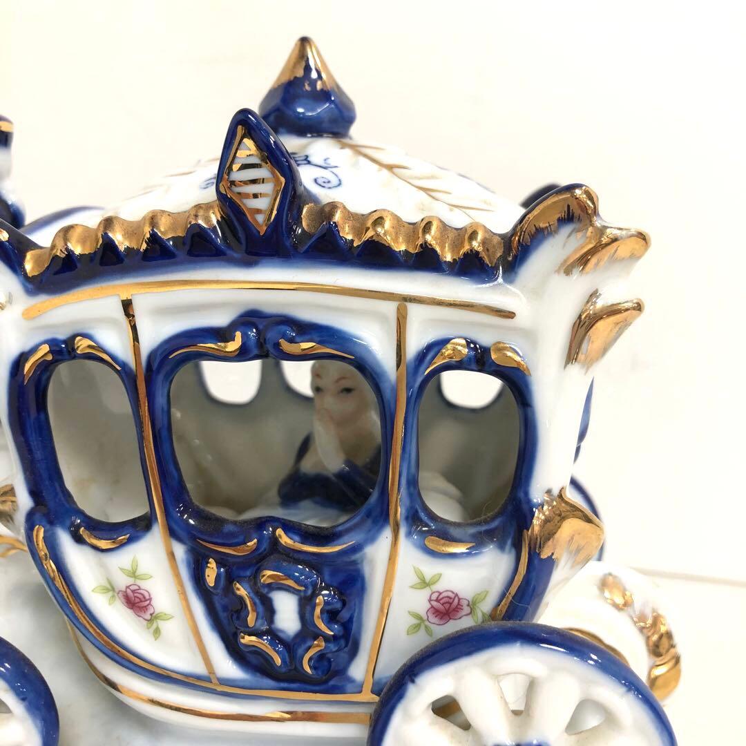 KPM フィギュリン　西洋馬車 四頭立て　西洋置物　陶磁器