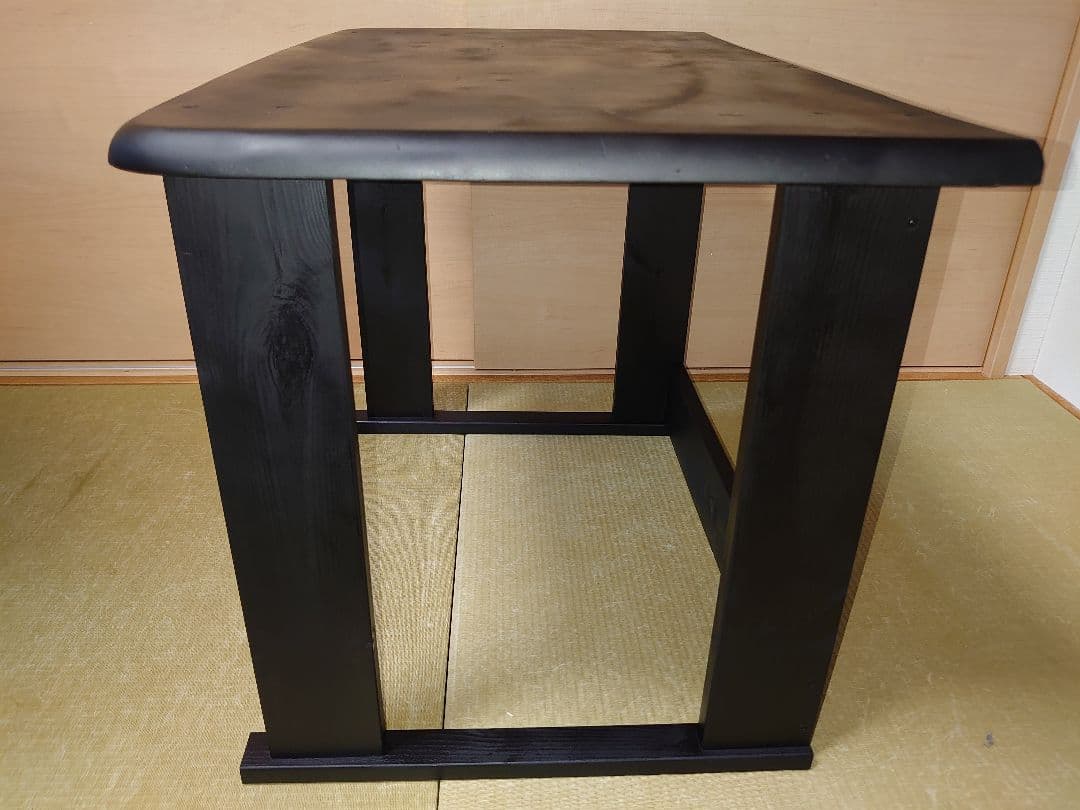 【累積165台目】１台用パチスロ実機の置き台（シンプルスタンド）★黒色に塗装済み