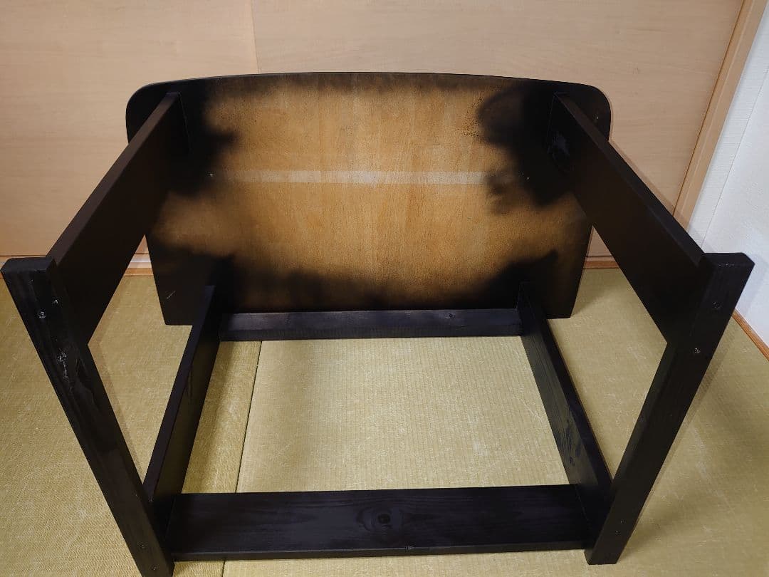 【累積165台目】１台用パチスロ実機の置き台（シンプルスタンド）★黒色に塗装済み