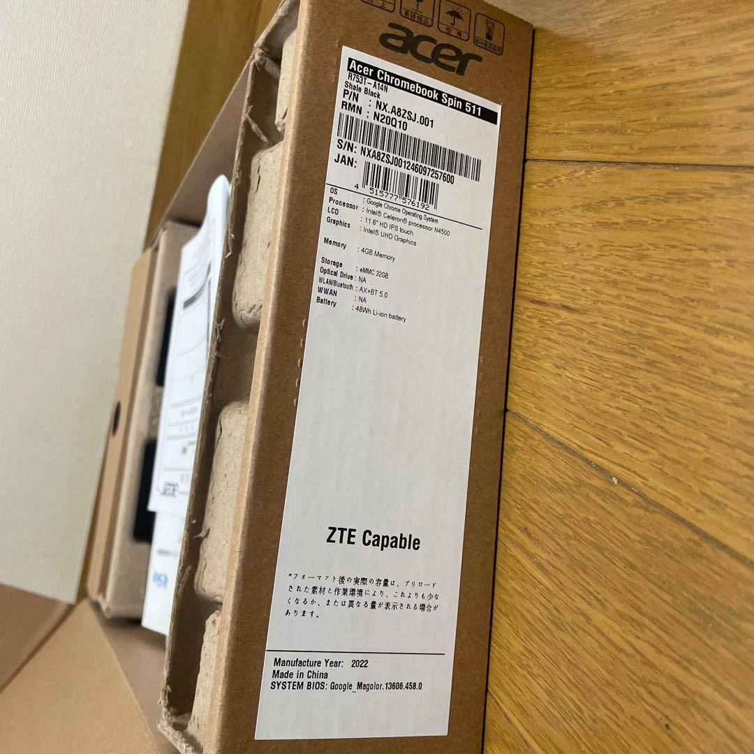 初期化済Acer Chrome book Spin511 R753T-A14N