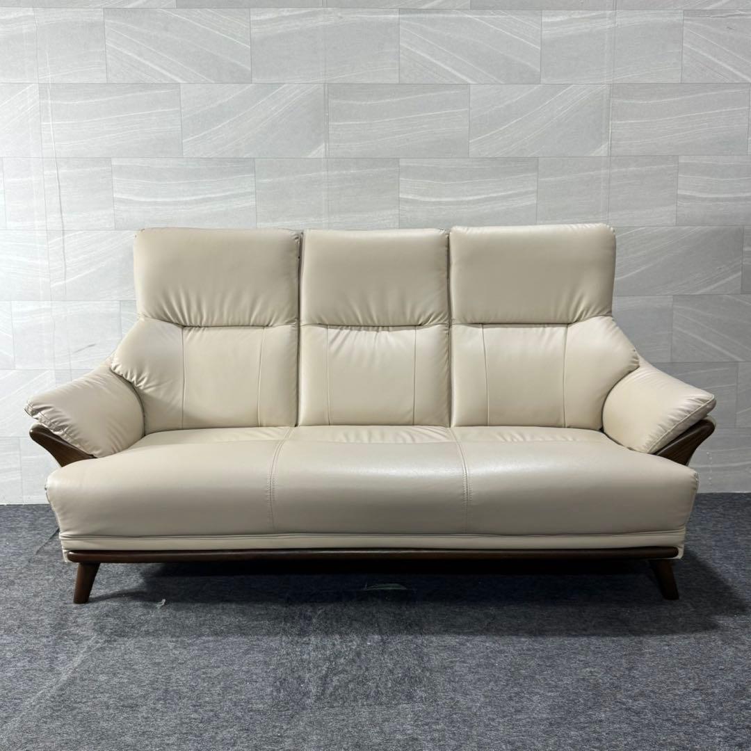 nitori ニトリ 3人用ソファ 革張りソファ 3人掛け ソファ d4859