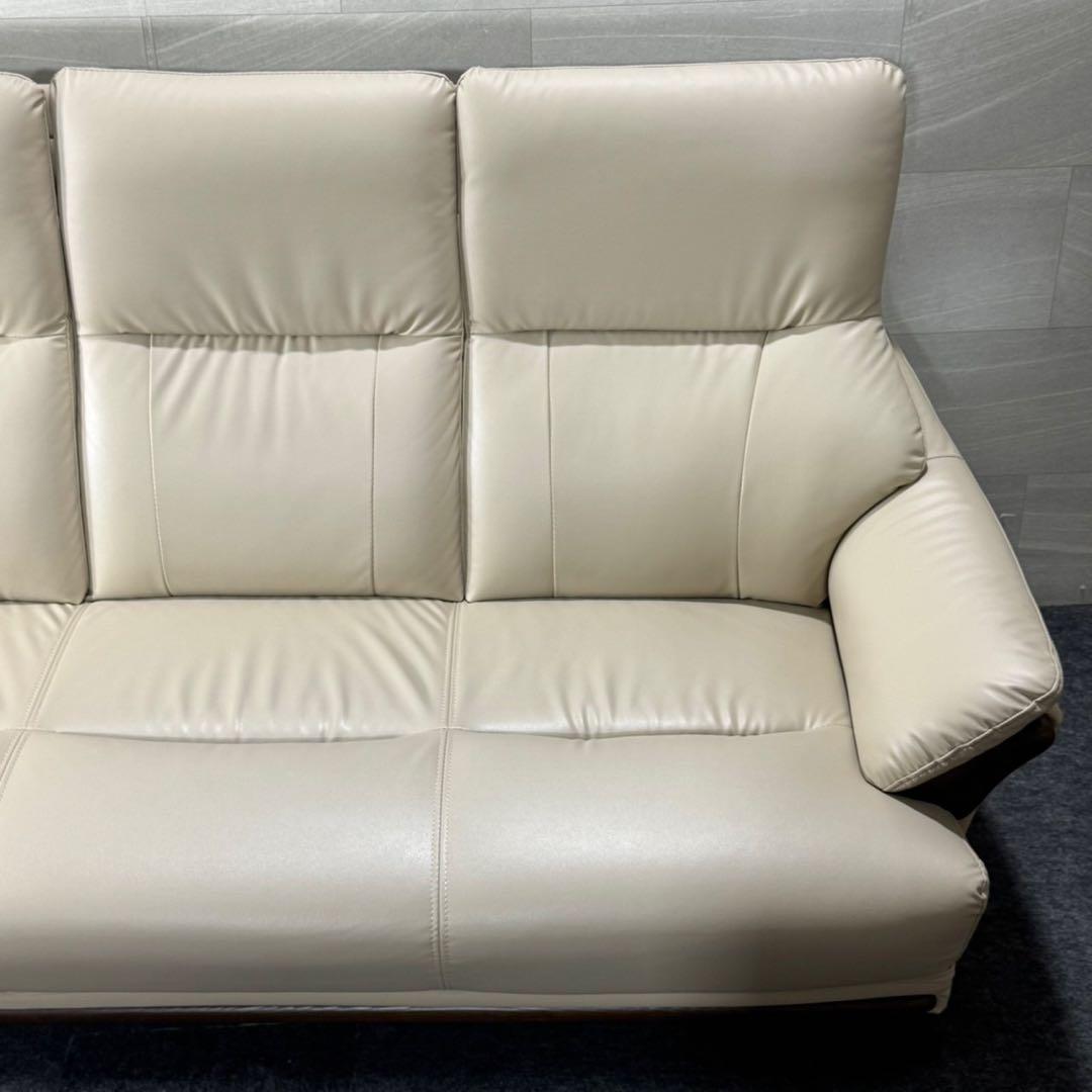 nitori ニトリ 3人用ソファ 革張りソファ 3人掛け ソファ d4859
