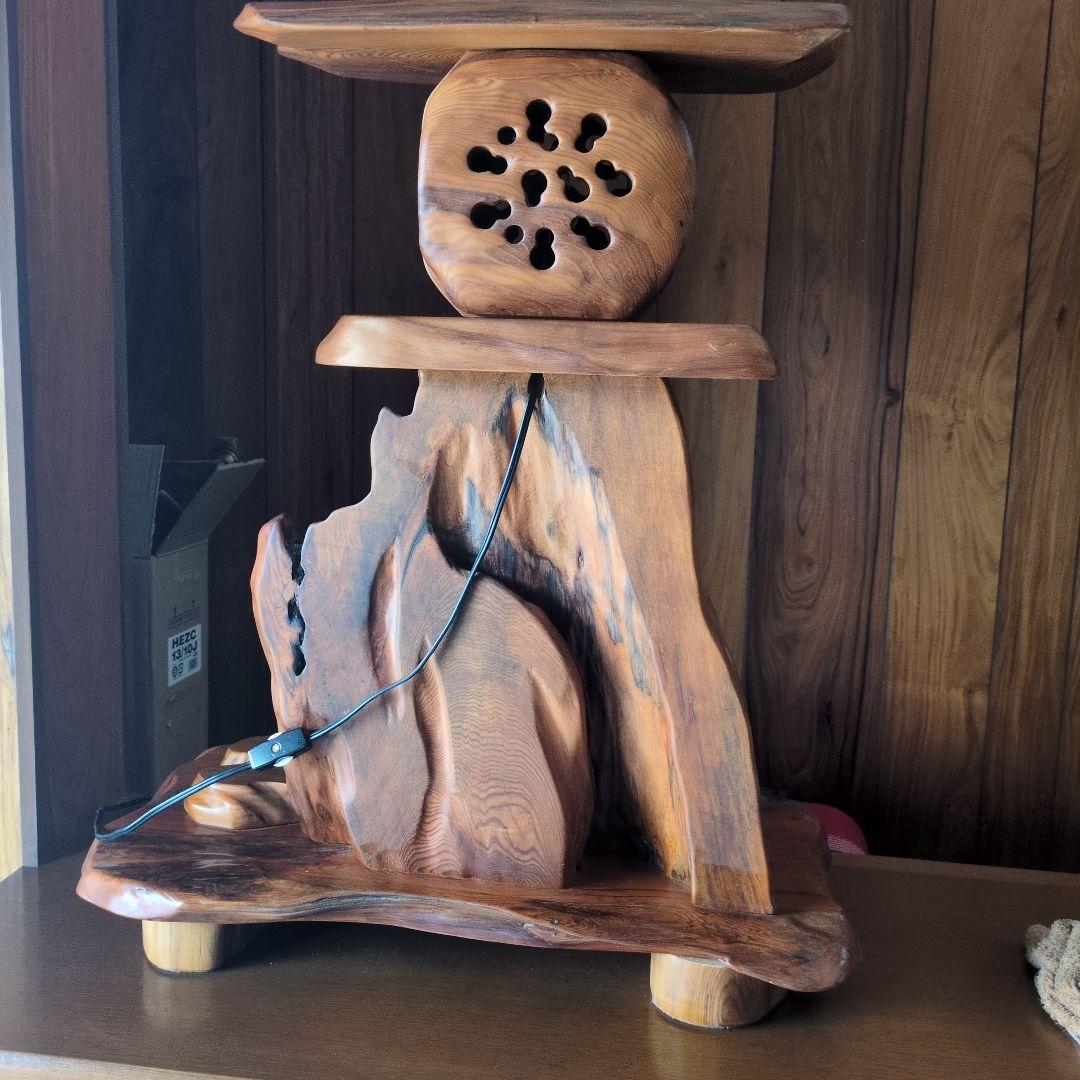 希少【美品】屋久杉 灯籠 間接照明 ランプ インテリア