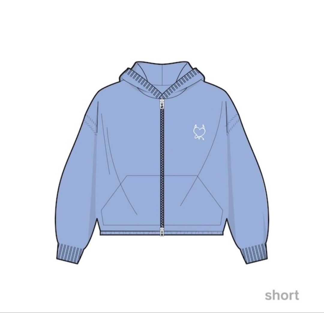 BABYMONSTER ジップフーディー Blue Short スウェットパンツ