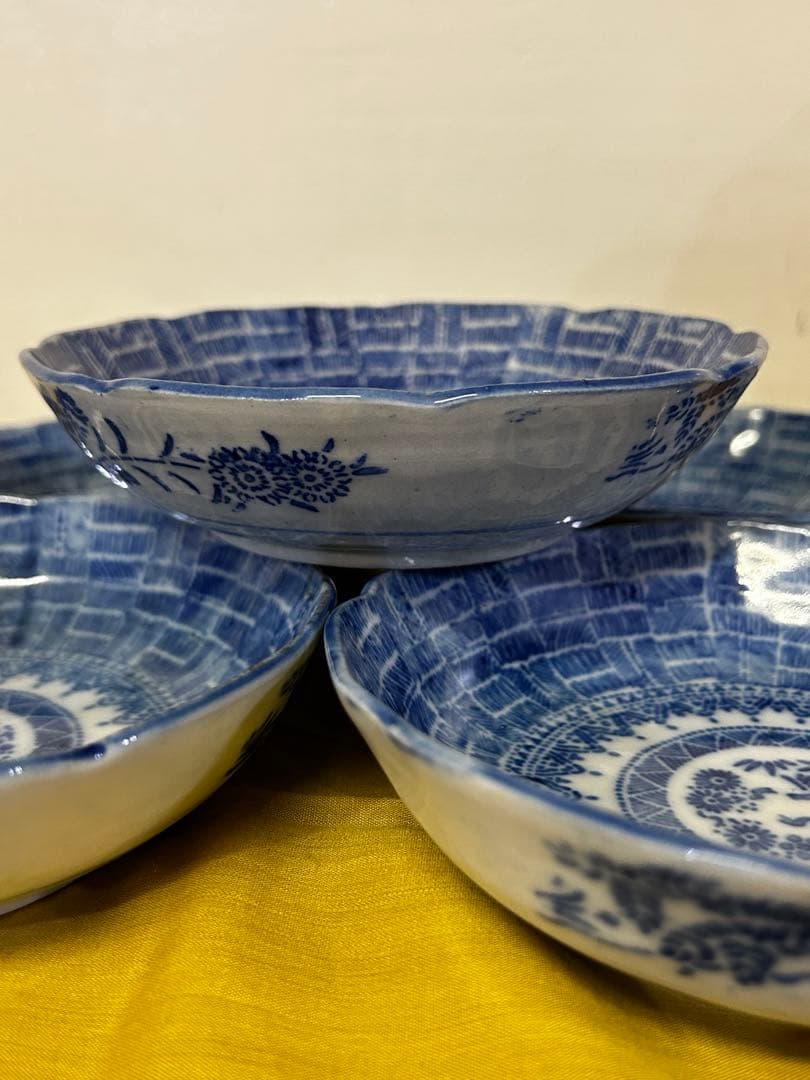 最終値下げ　明治 時代　印判 なます皿 5枚