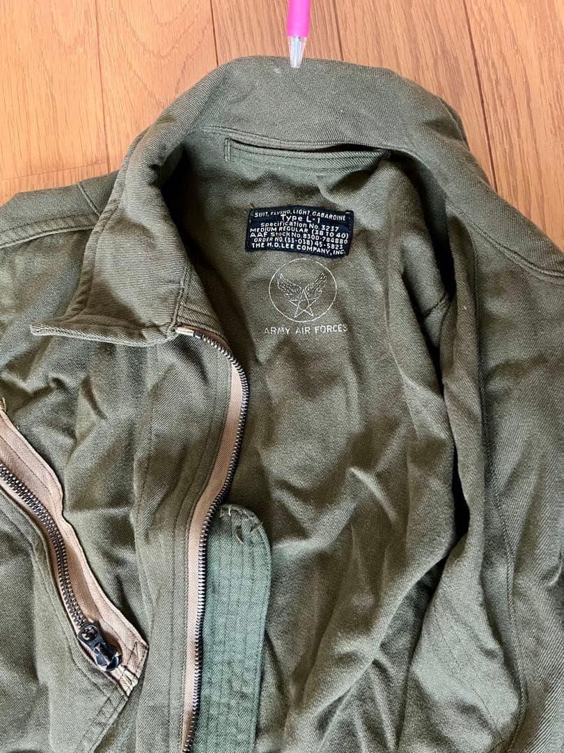 40's U.S.陸軍航空隊 L-1 フライトスーツ ギャバジン生地 サイズMR