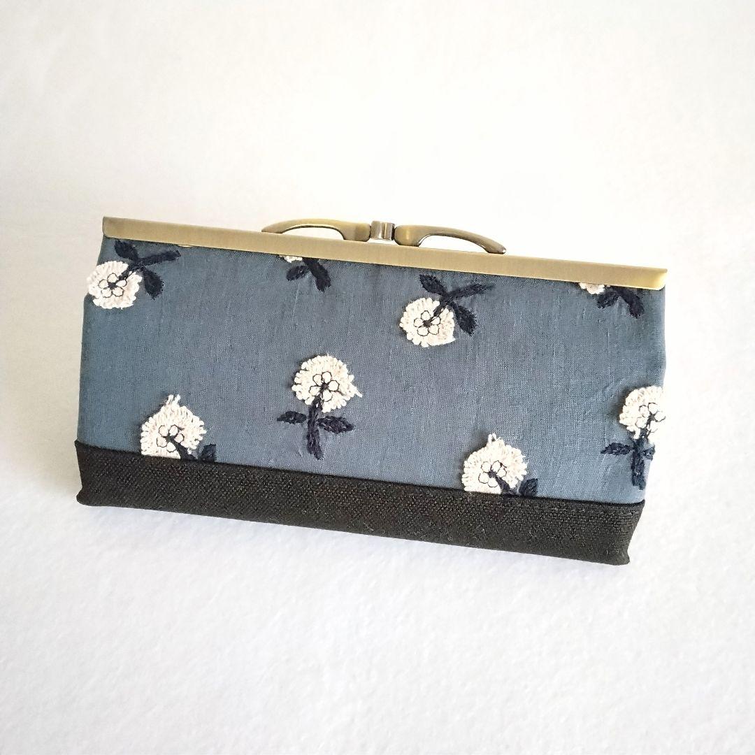 ミナペルホネン skip 浮足がま口長財布