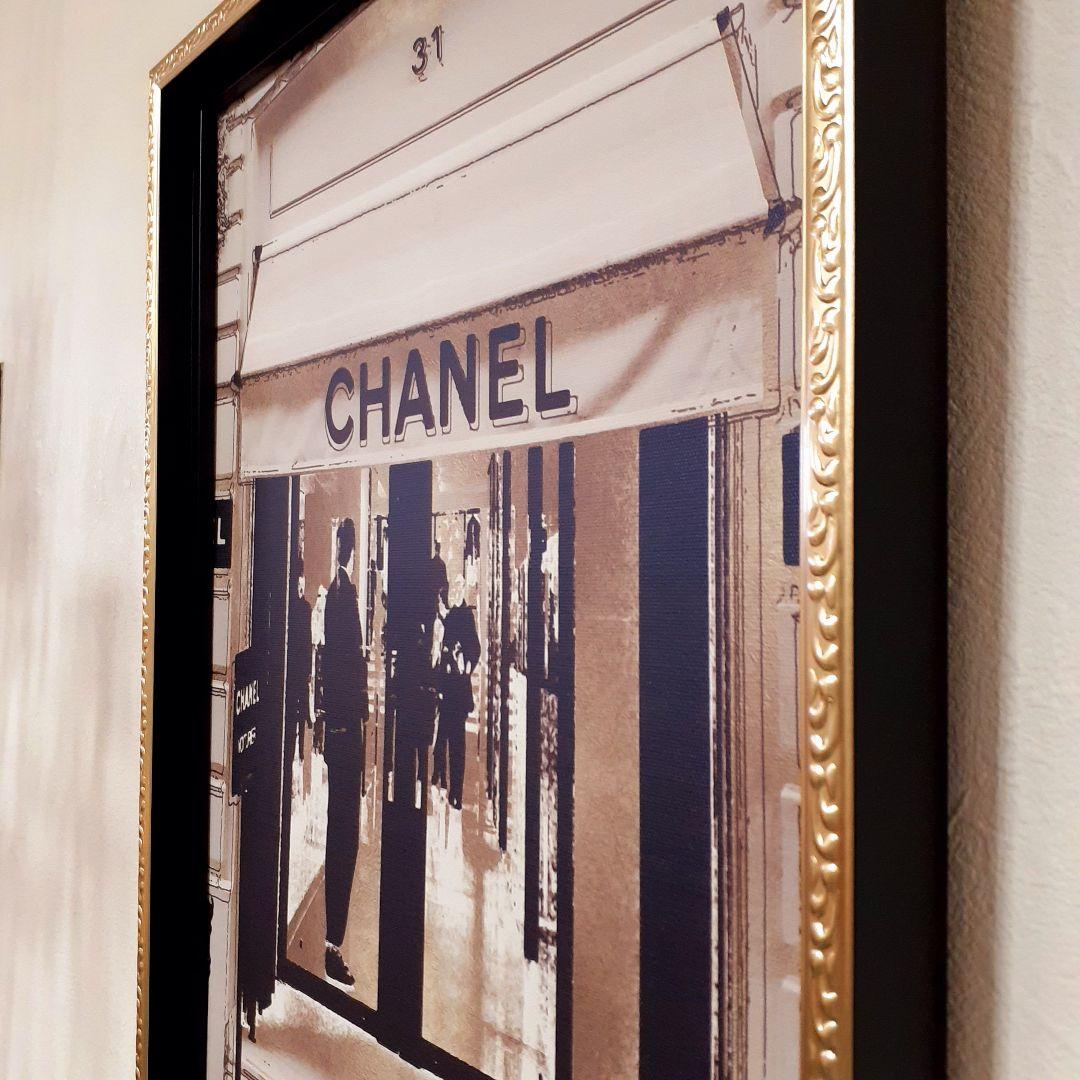 輸入雑貨　オマージュキャンバスアートパネル　『CHANEL』　エントランス