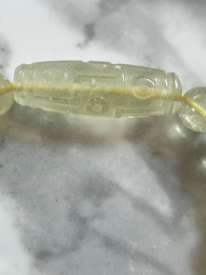 リビアングラス九眼天珠のブレスレット