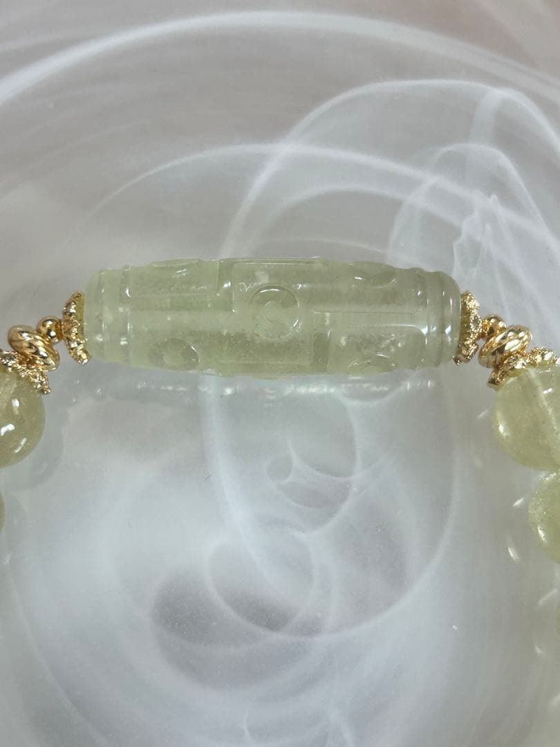 リビアングラス九眼天珠のブレスレット