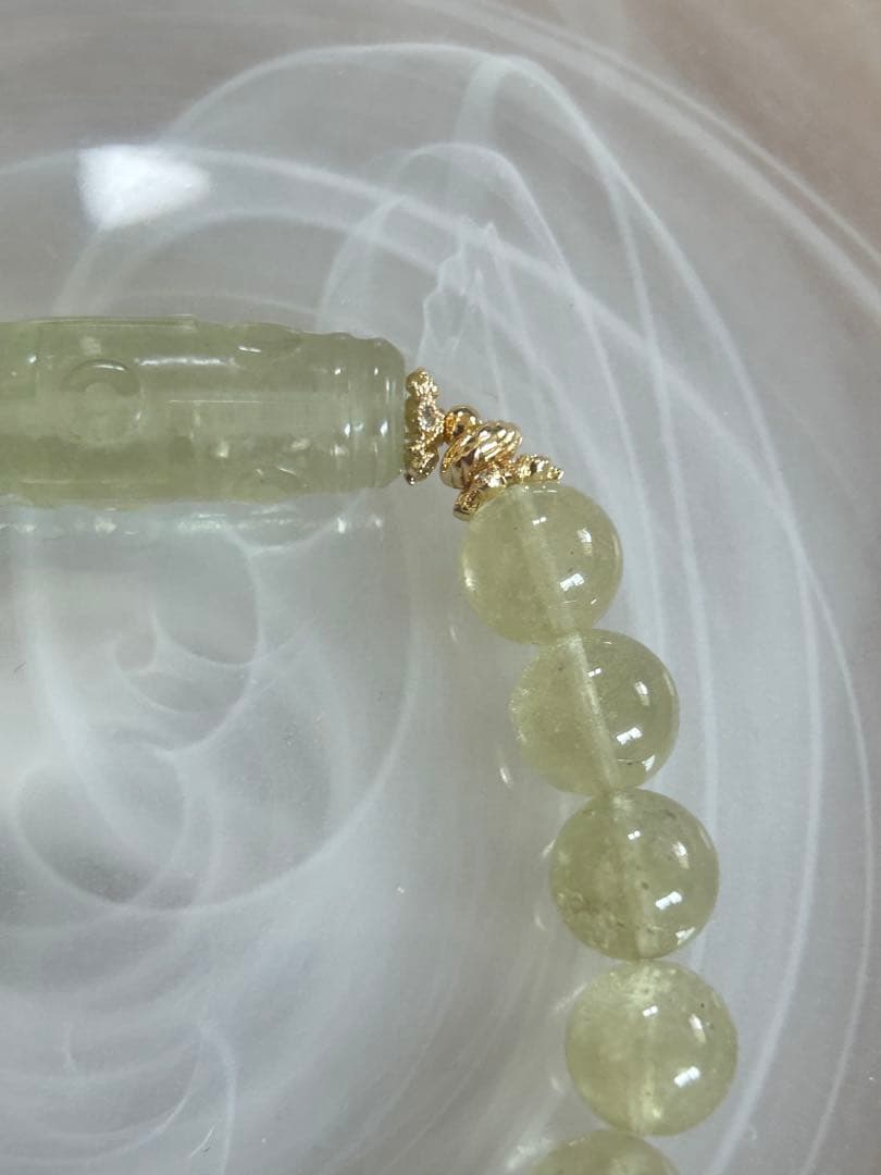 リビアングラス九眼天珠のブレスレット