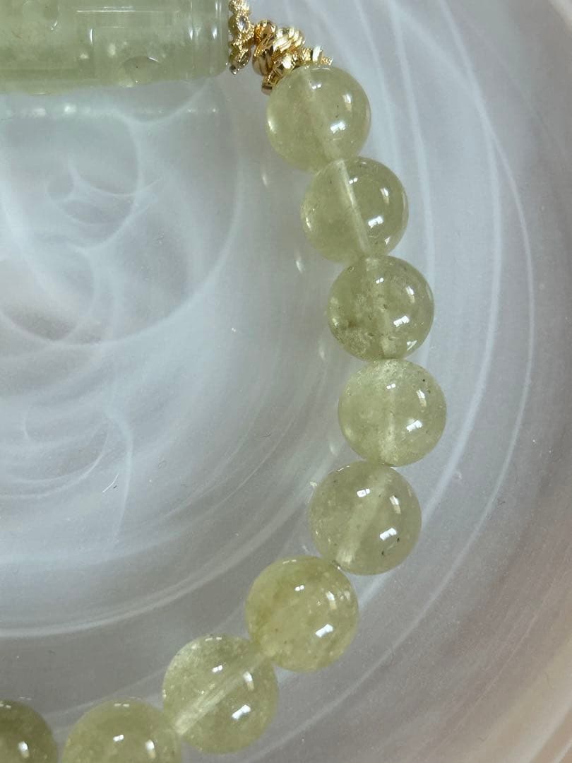 リビアングラス九眼天珠のブレスレット