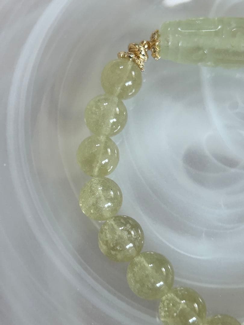 リビアングラス九眼天珠のブレスレット