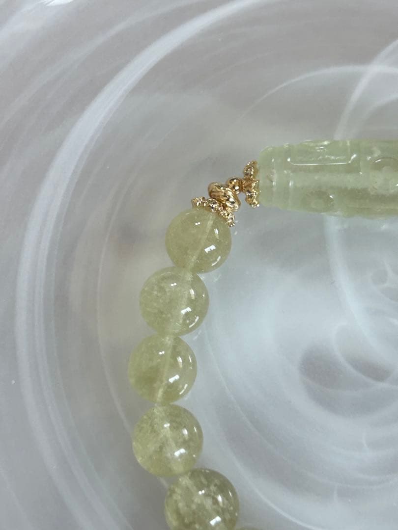 リビアングラス九眼天珠のブレスレット