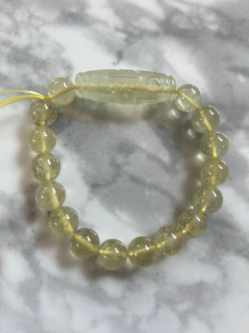 リビアングラス九眼天珠のブレスレット