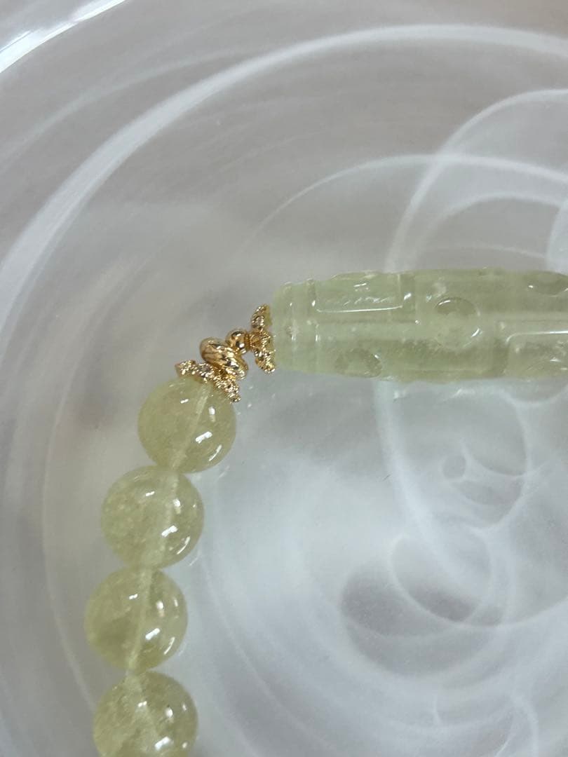 リビアングラス九眼天珠のブレスレット