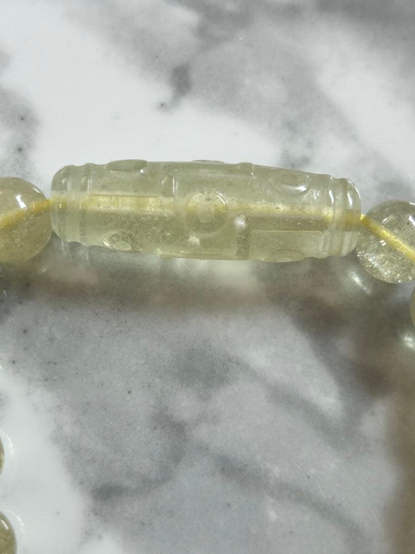 リビアングラス九眼天珠のブレスレット