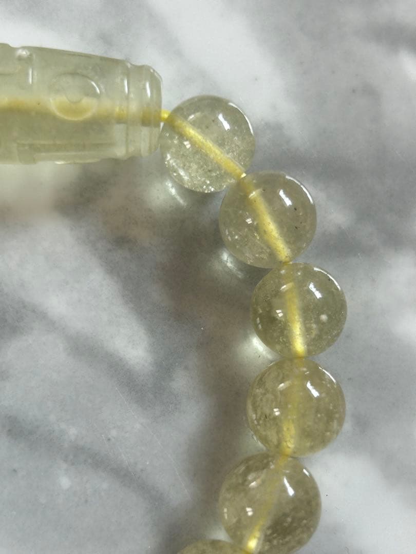 リビアングラス九眼天珠のブレスレット