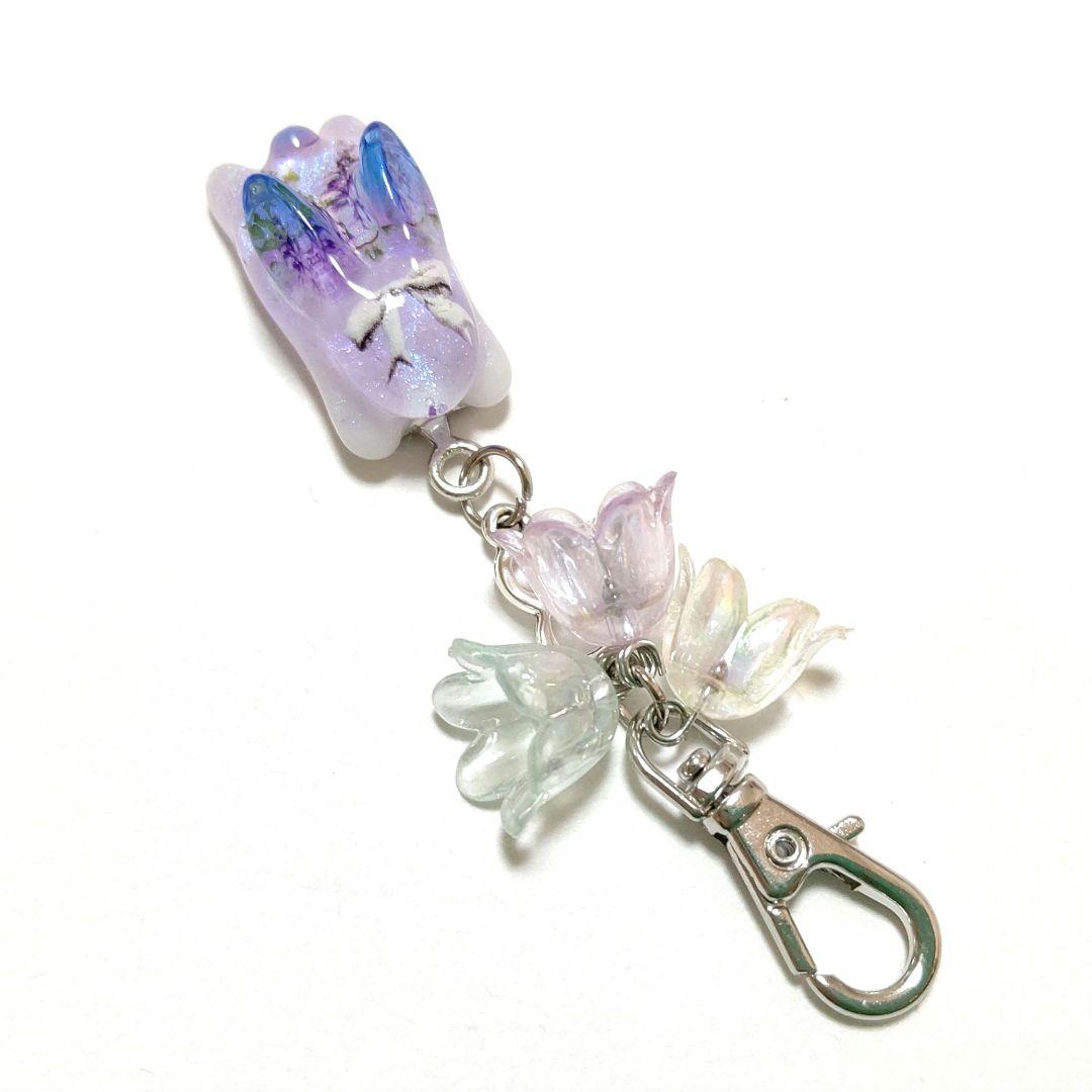 専用商品K-10195 うさぎチャーム(藤の花 )