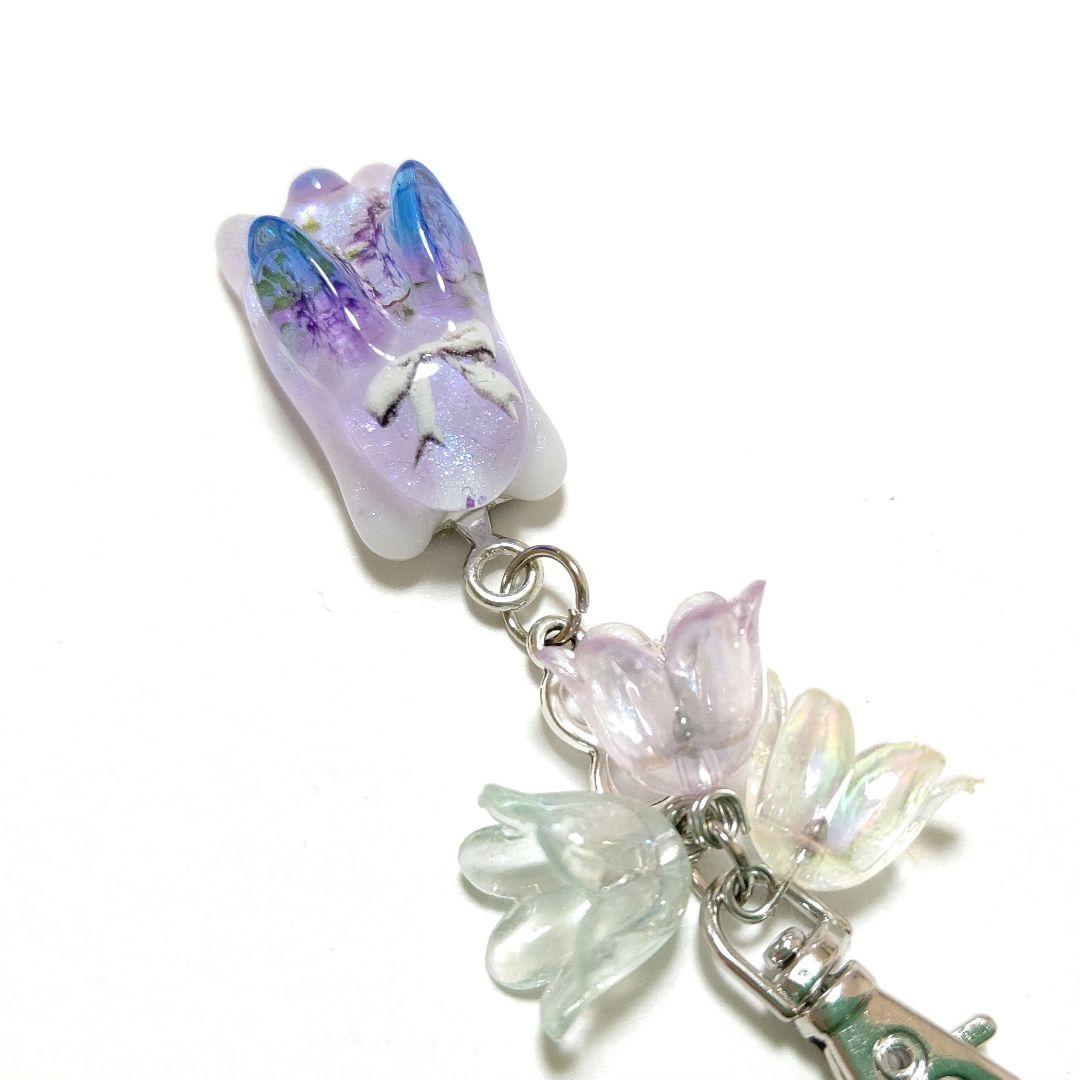 専用商品K-10195 うさぎチャーム(藤の花 )