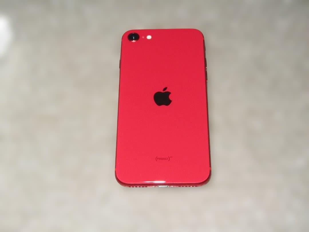 美品　iPhone SE 第2世代 赤 64GB SIMフリー 最大容量：91%