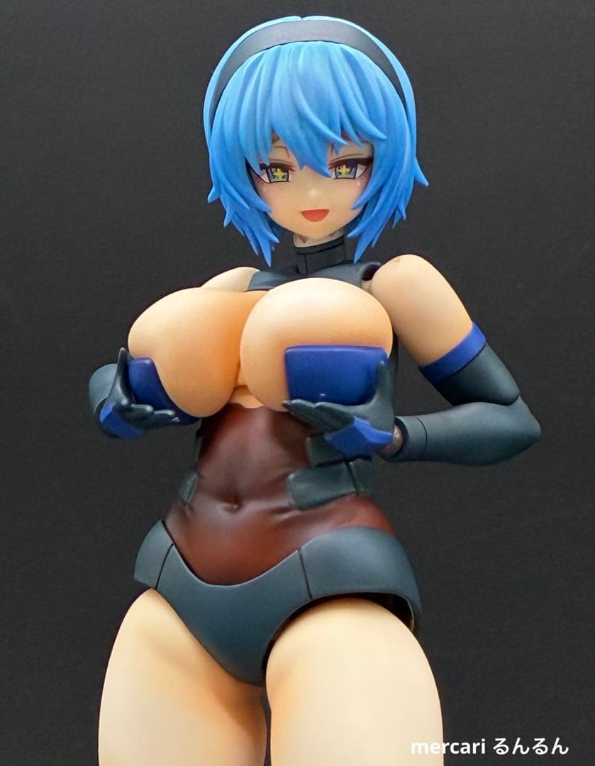 フレームアームズ・ガール 輝鎚・甲ブルーver＋ウェポンユニット×3塗装完成品
