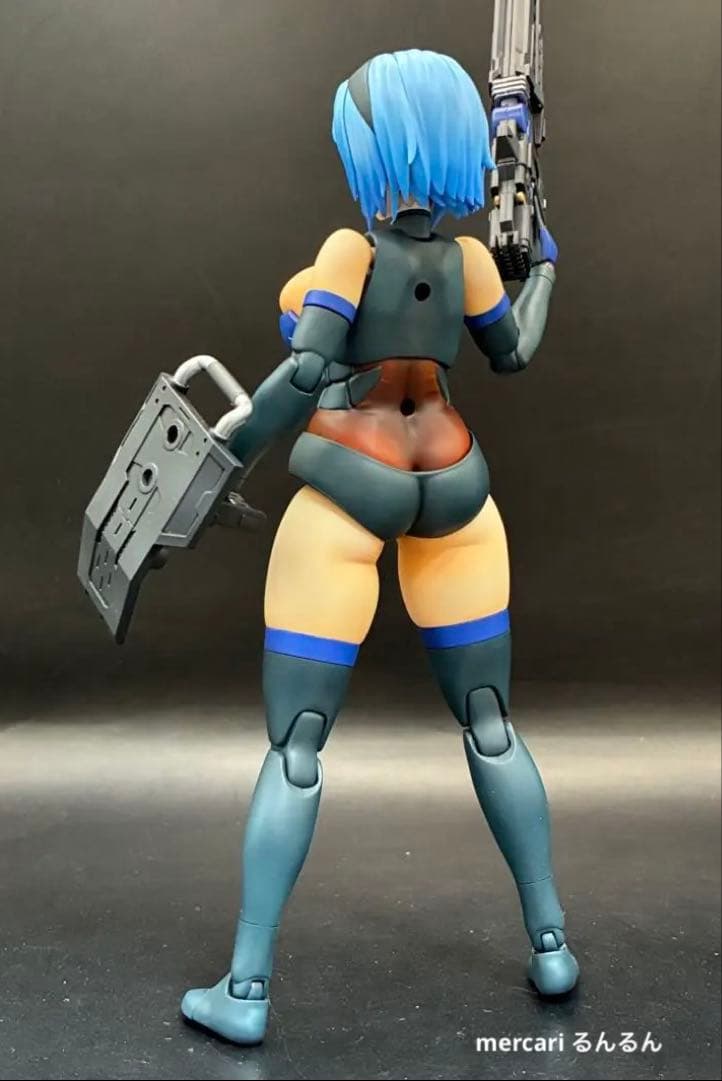 フレームアームズ・ガール 輝鎚・甲ブルーver＋ウェポンユニット×3塗装完成品
