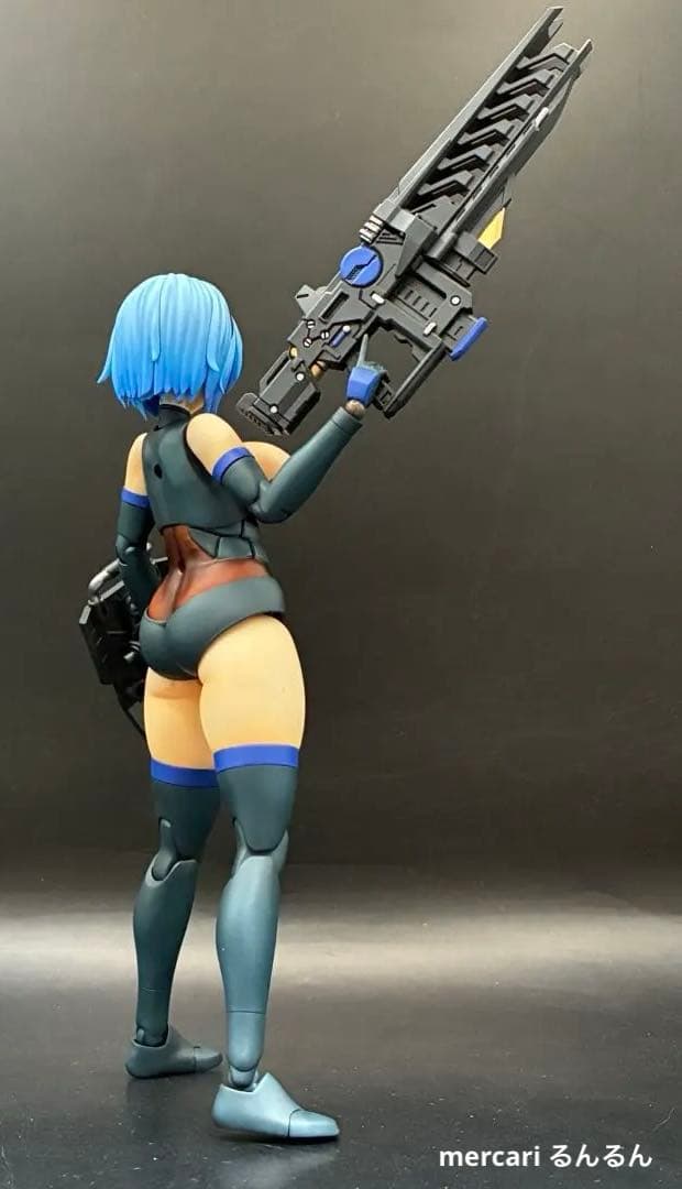 フレームアームズ・ガール 輝鎚・甲ブルーver＋ウェポンユニット×3塗装完成品