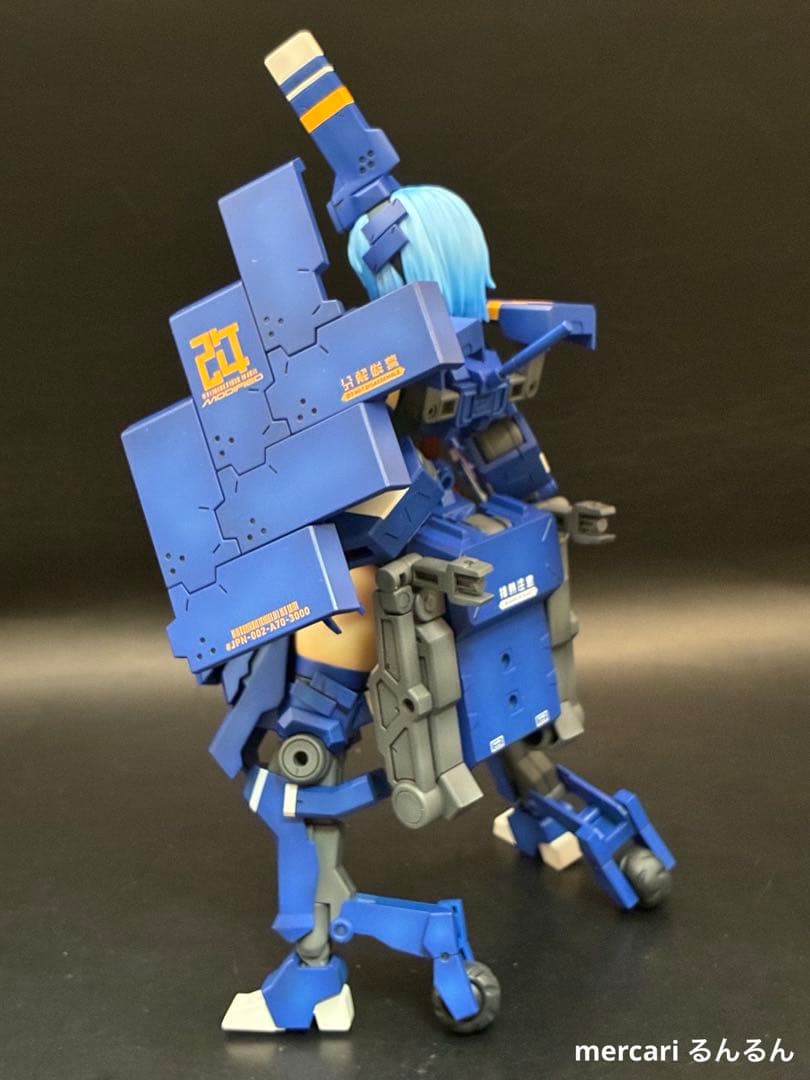 フレームアームズ・ガール 輝鎚・甲ブルーver＋ウェポンユニット×3塗装完成品