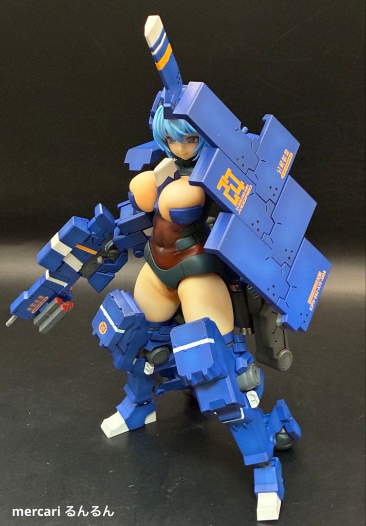 フレームアームズ・ガール 輝鎚・甲ブルーver＋ウェポンユニット×3塗装完成品