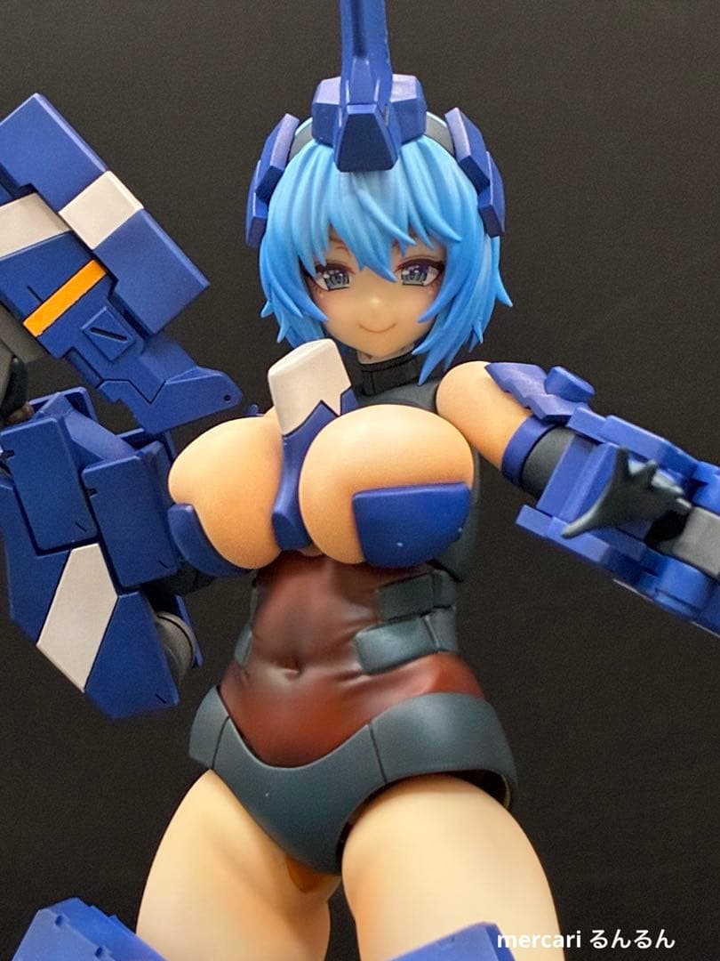 フレームアームズ・ガール 輝鎚・甲ブルーver＋ウェポンユニット×3塗装完成品
