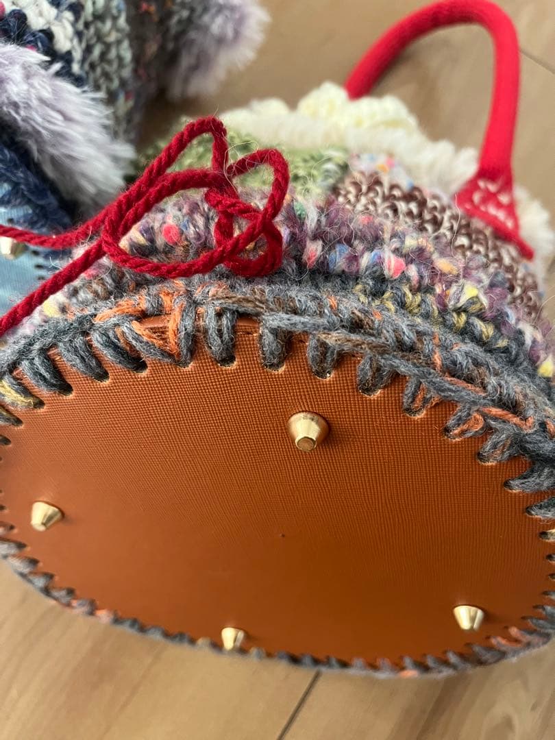 ハンドメイド グラニーバッグ 多色 毛糸