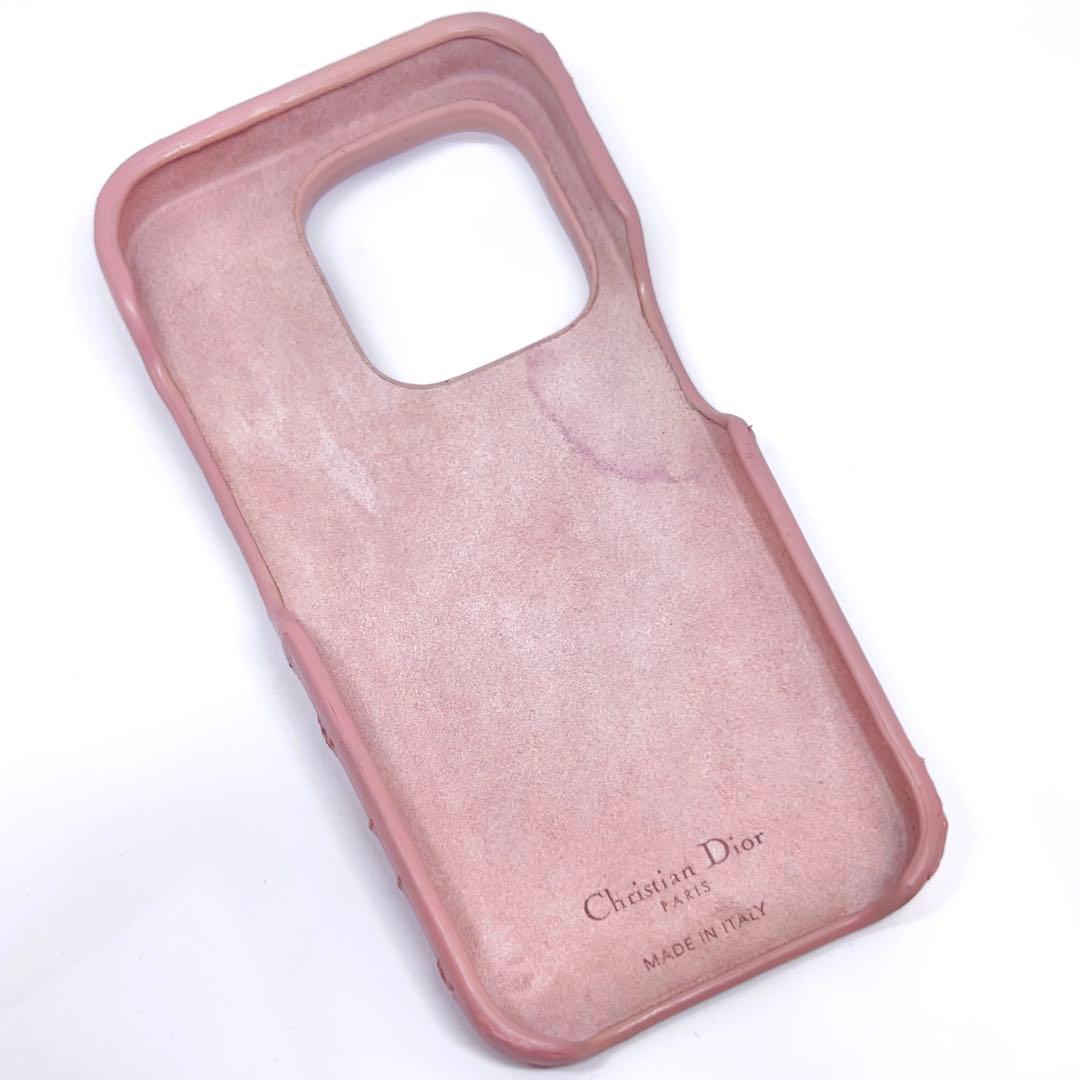 クリスチャンディオール iPhone14Pro スマホケース カナージュ ピンク