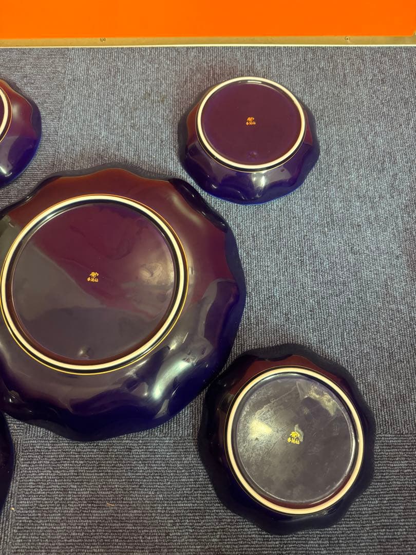 1773 香蘭社　胡蝶蘭　皿　5客　1大4小