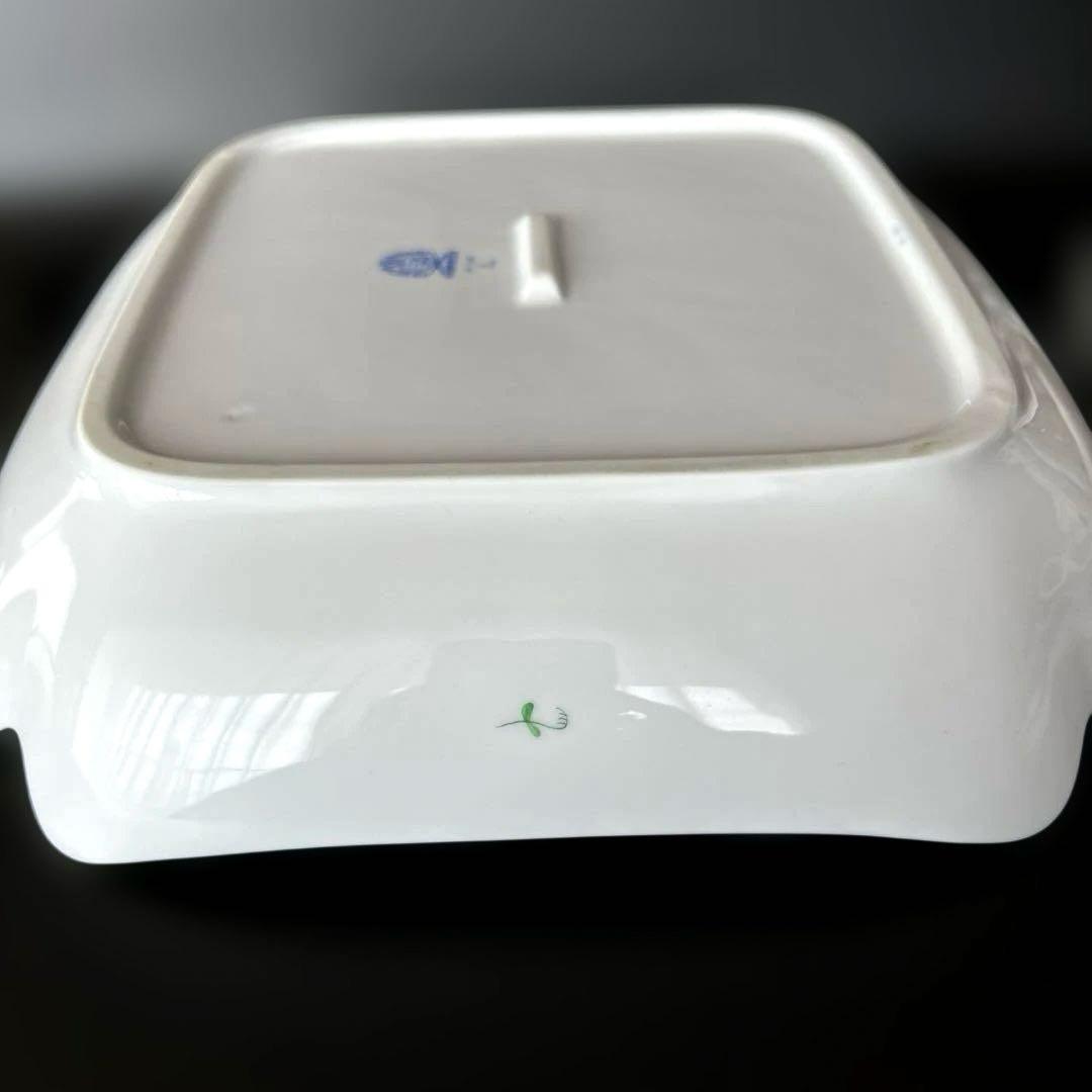 ヘレンド　アポニーグリーン　スクエアボウル