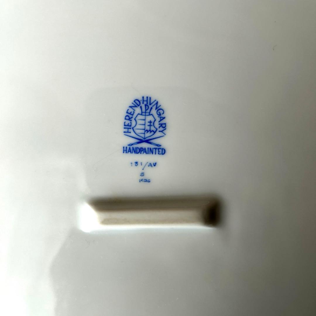 ヘレンド　アポニーグリーン　スクエアボウル