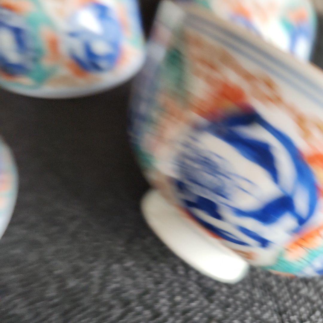 -14/t2　蓋茶碗　骨董　5客