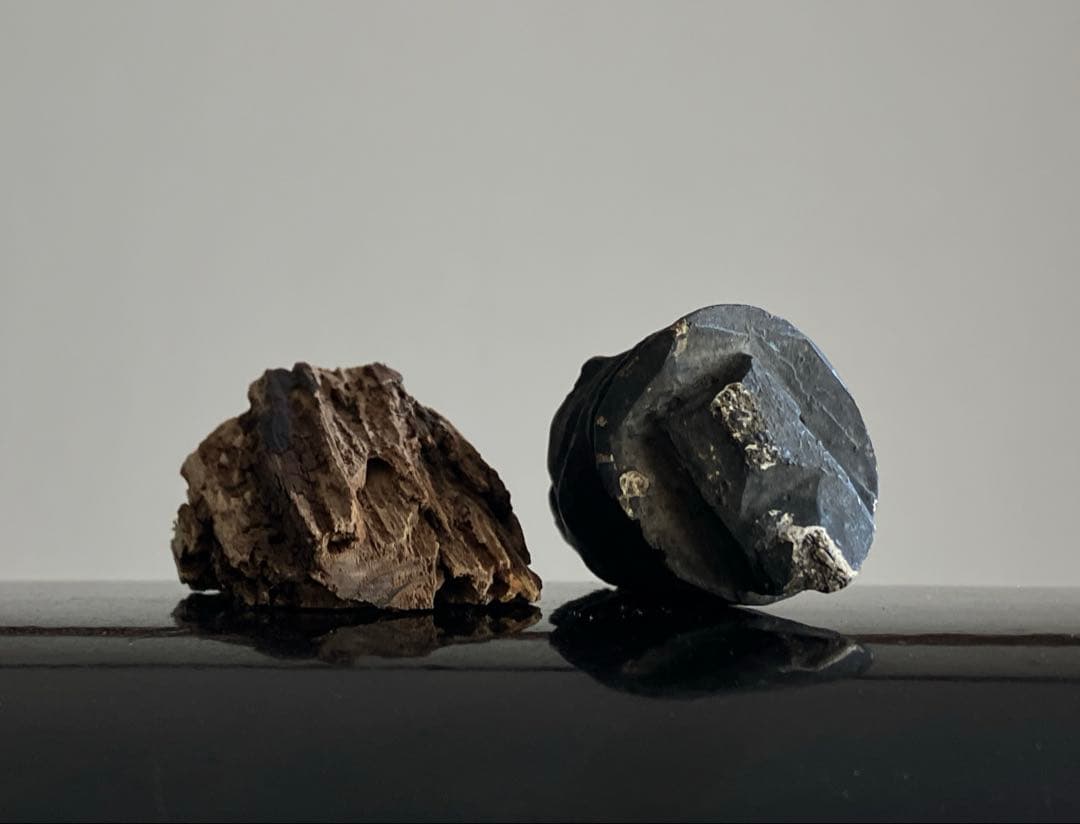 【未だ曇らずも 古い木彫仏頭 約4㎝ 江戸期頃 残欠】地方民間信仰 仏像 骨董