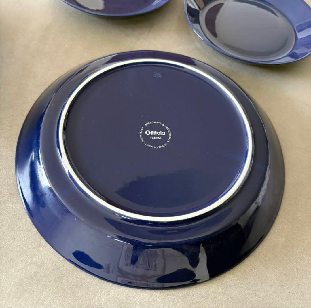イッタラ　ティーマ　ネイビー ボウル　プレート　食器 6枚セット