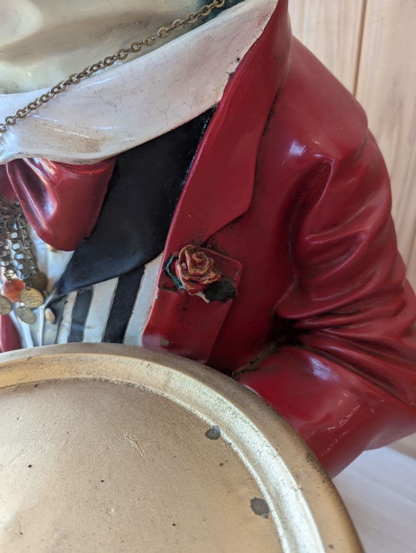 大型 カエル オブジェ ウェイター風 約75cm ヴィンテージ風 ディスプレイ