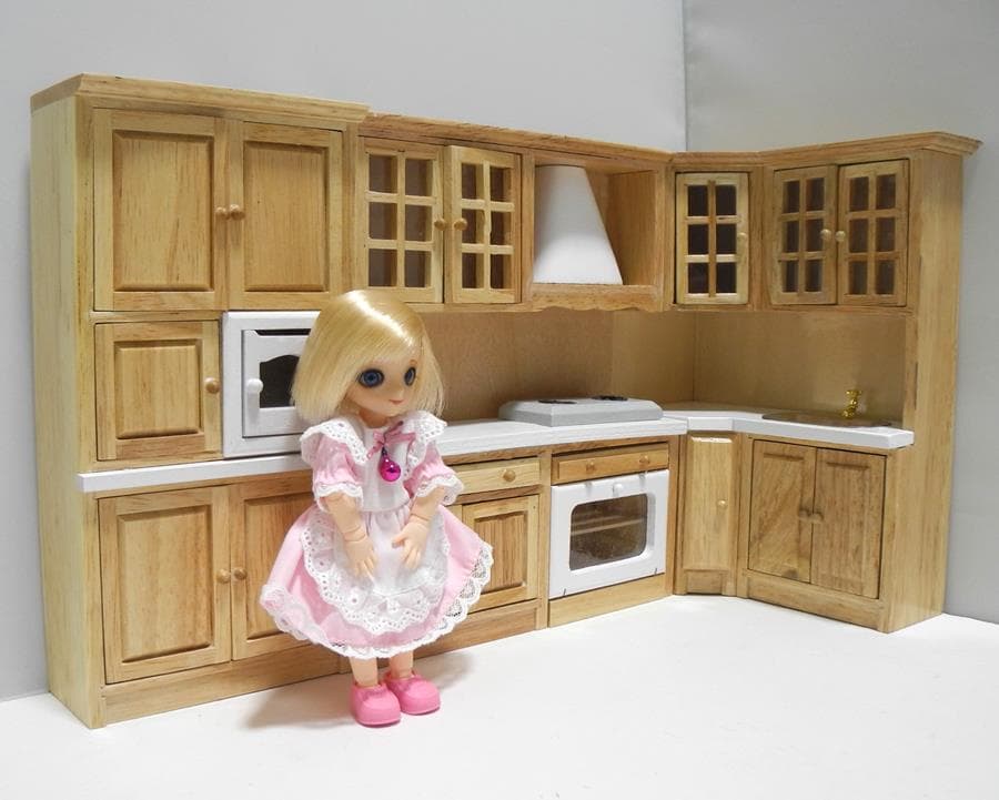 ドールハウス◆新品◆DXキッチンセット(茶)1◆NM+R+T