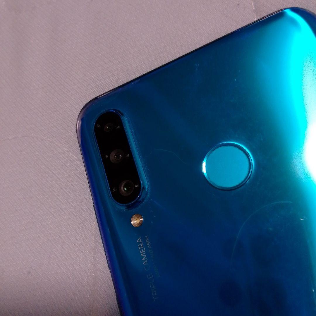【美品】HUAWEI P30lite ピーコックブルー64GB SIMフリー
