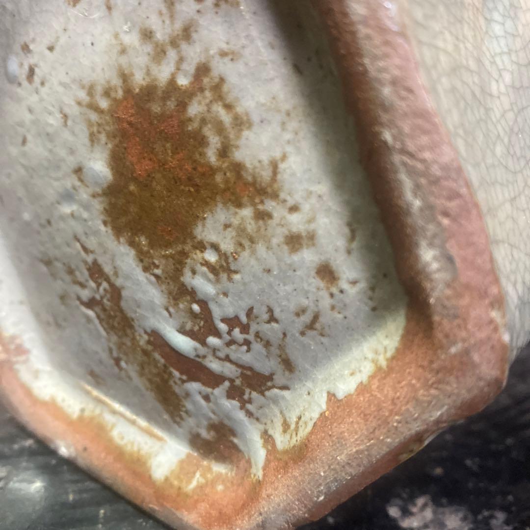 中国古玩　面取山水図花瓶【大】37cm13cm