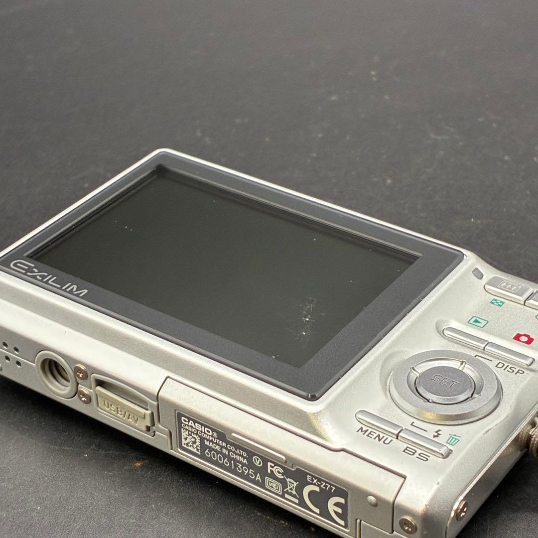 【動作確認済み】CASIO EXILIM EX-Z77 シルバー　デジカメ
