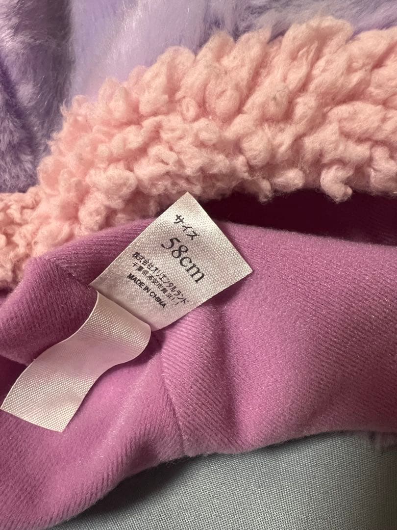 ディズニー　ミニー　ファンキャップ　紫