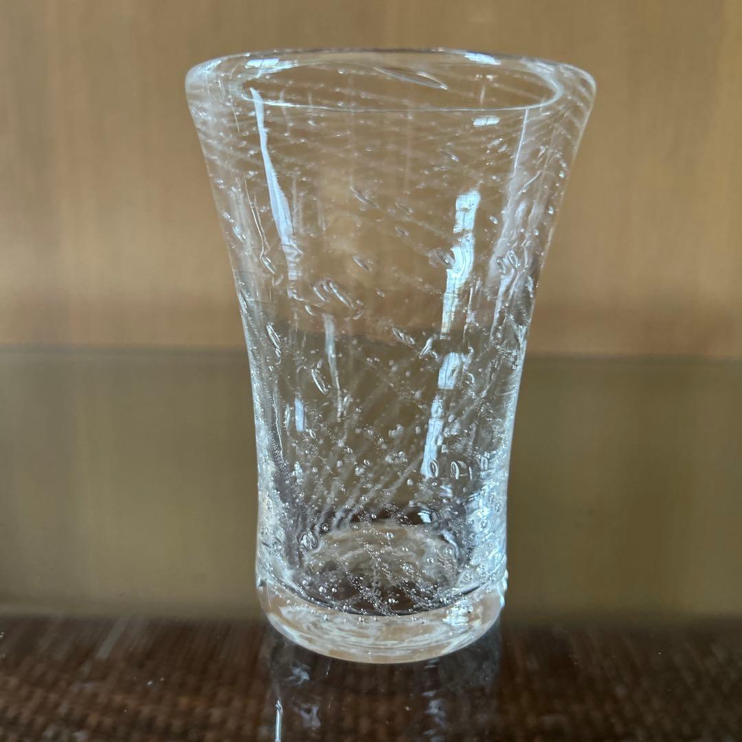 新品◆88 荒川尚也　螺旋状　アワグラス　宙吹きガラスコップ　ペア　晴耕社ガラス