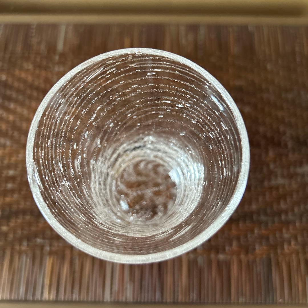 新品◆88 荒川尚也　螺旋状　アワグラス　宙吹きガラスコップ　ペア　晴耕社ガラス