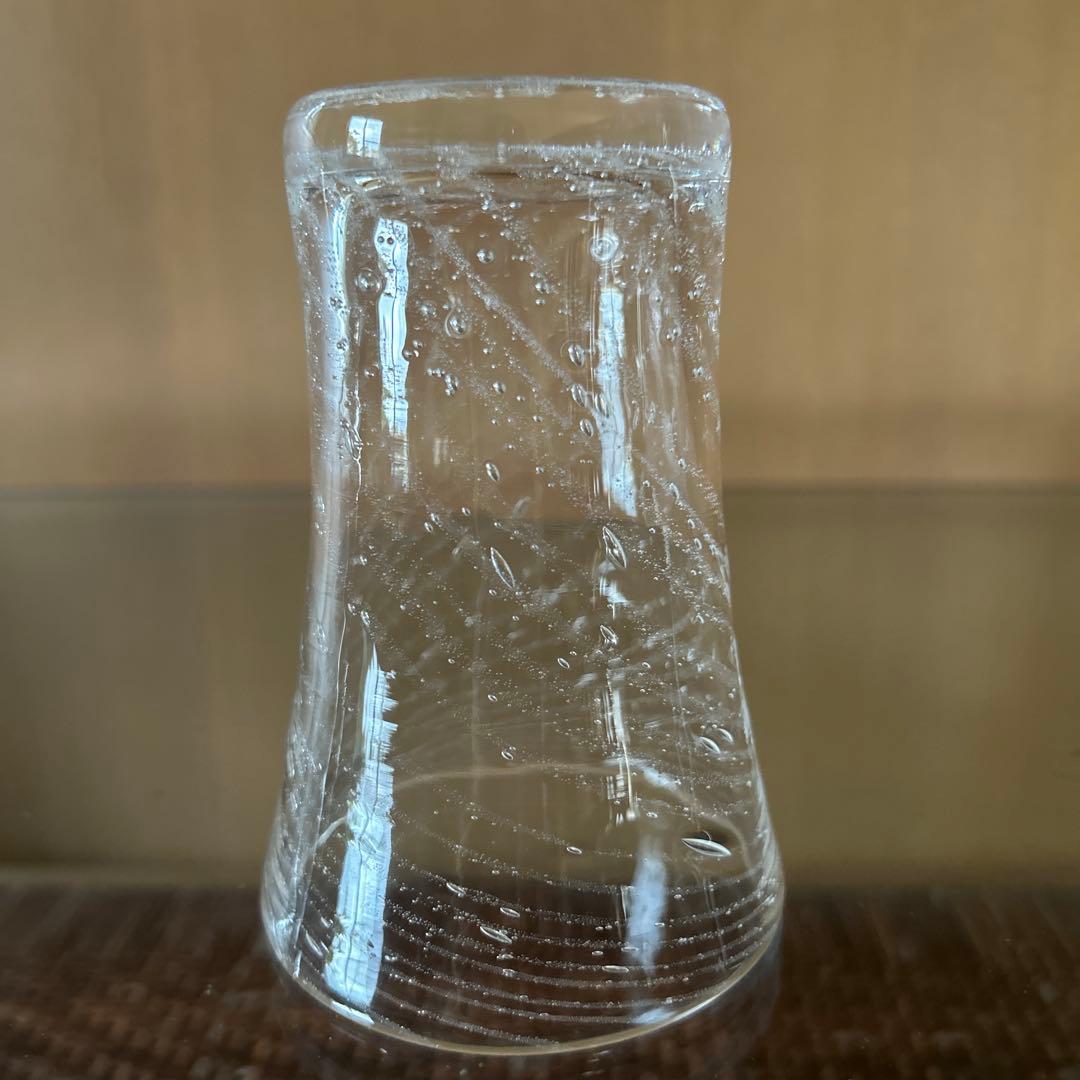 新品◆88 荒川尚也　螺旋状　アワグラス　宙吹きガラスコップ　ペア　晴耕社ガラス