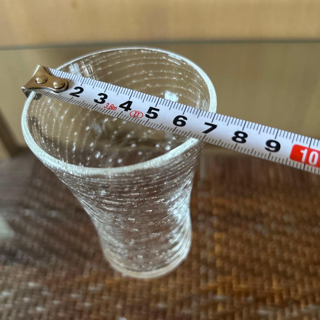 新品◆88 荒川尚也　螺旋状　アワグラス　宙吹きガラスコップ　ペア　晴耕社ガラス