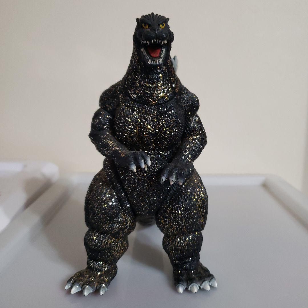 バンダイ　ソフビ　世紀末覇王ゴジラ 黒と金のラメ 約30cm